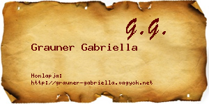 Grauner Gabriella névjegykártya